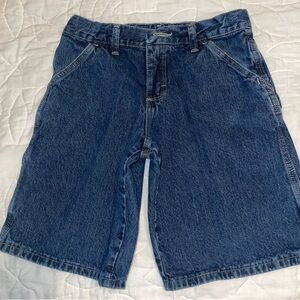 Wrangler Kids 8 Husky Blue Denim Shorts with 2 side pockets as pictured.